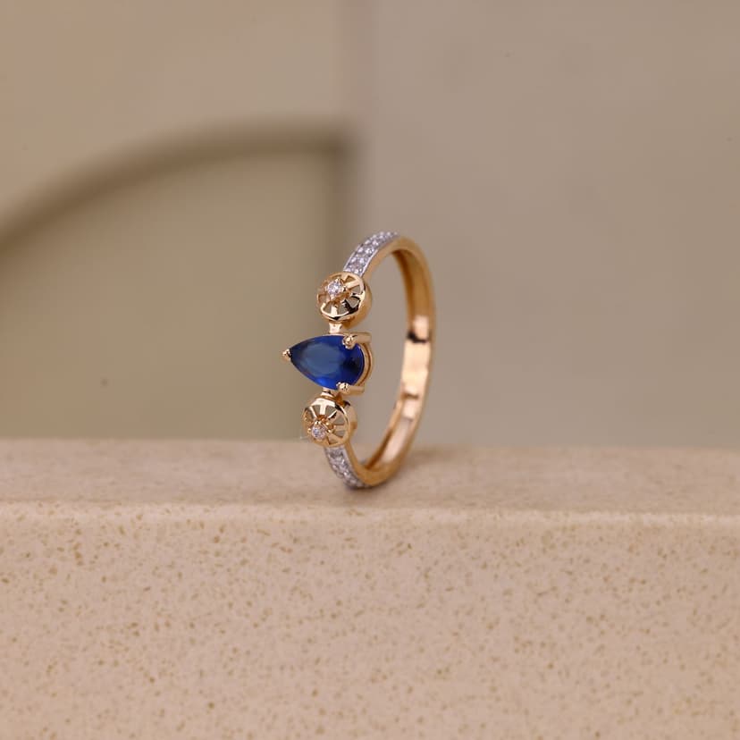 Zaphirenne Ring 18KT
