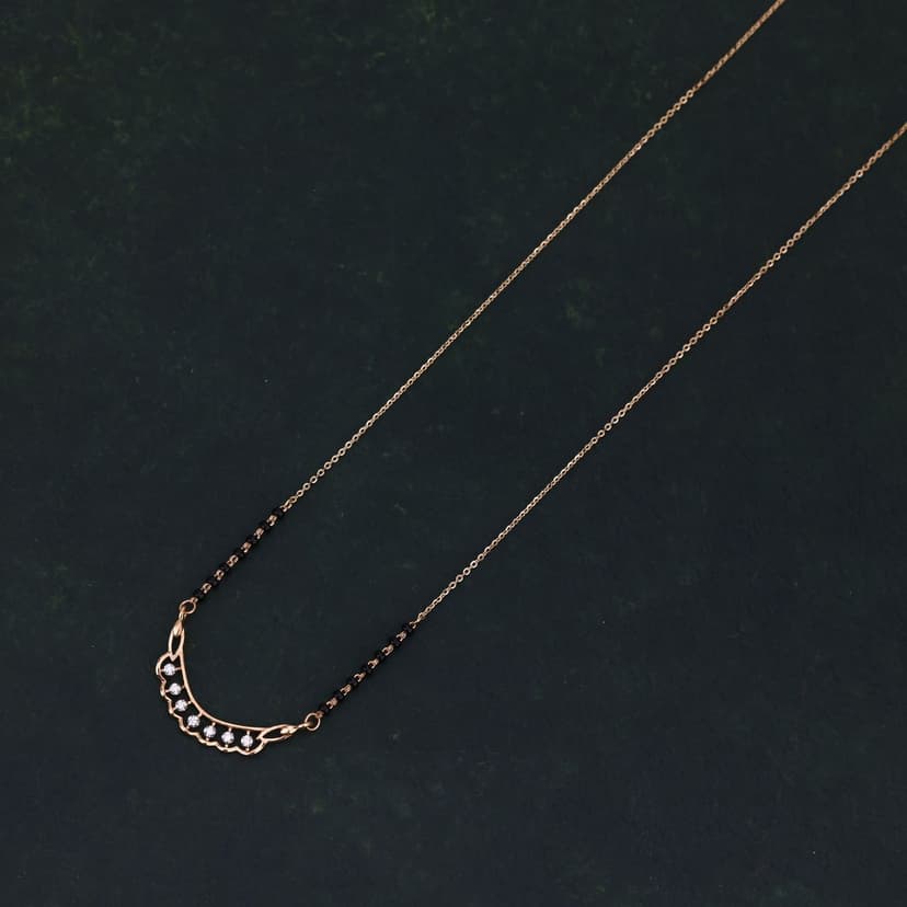 Chandriva Real Diamond Mangalsutra 14KT