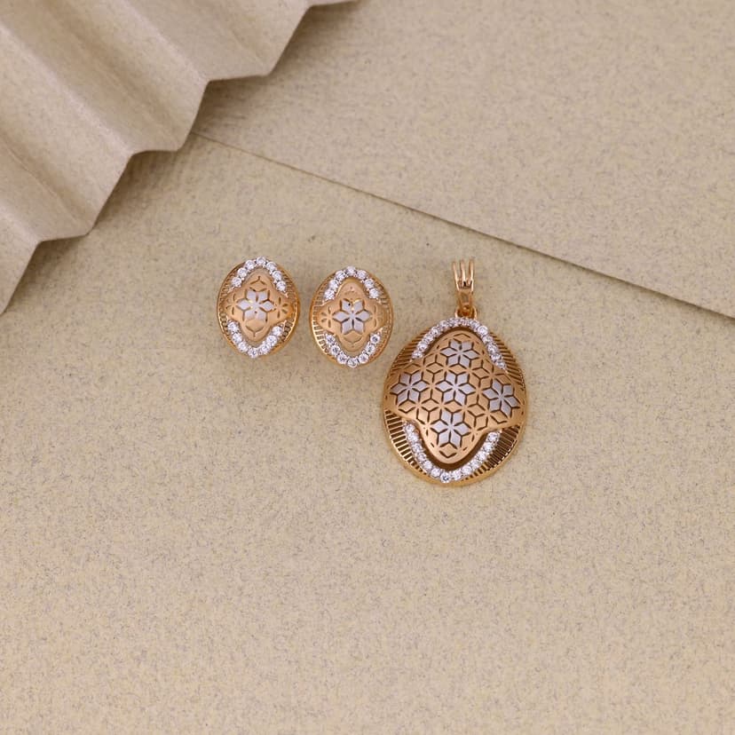 Rosentra Mosaic Pendant Set 18KT