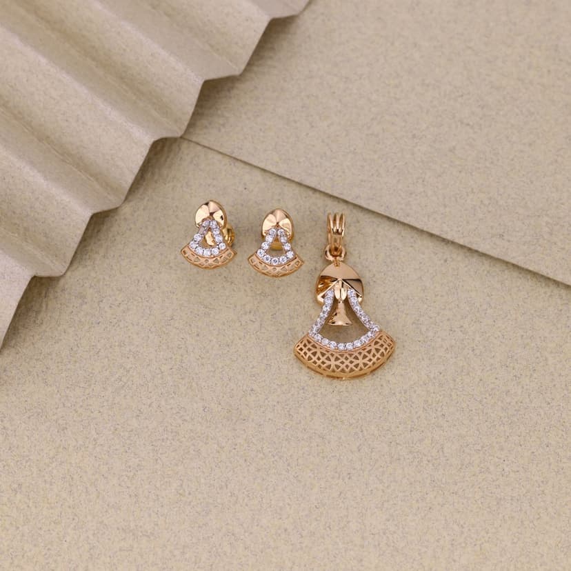 Norielle Arc Pendant Set 18KT