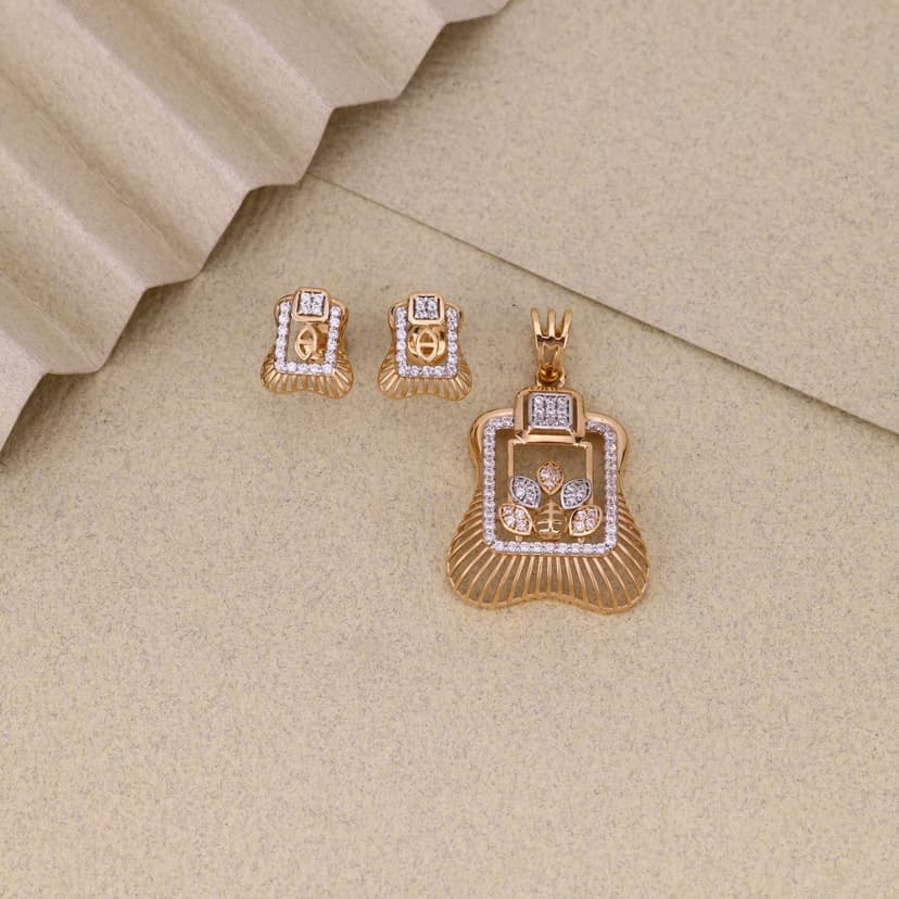 Mirelle Openwork Pendant Set 18KT