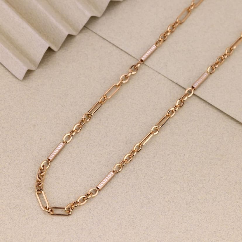 Rhysten Greca-Link Chain 18KT
