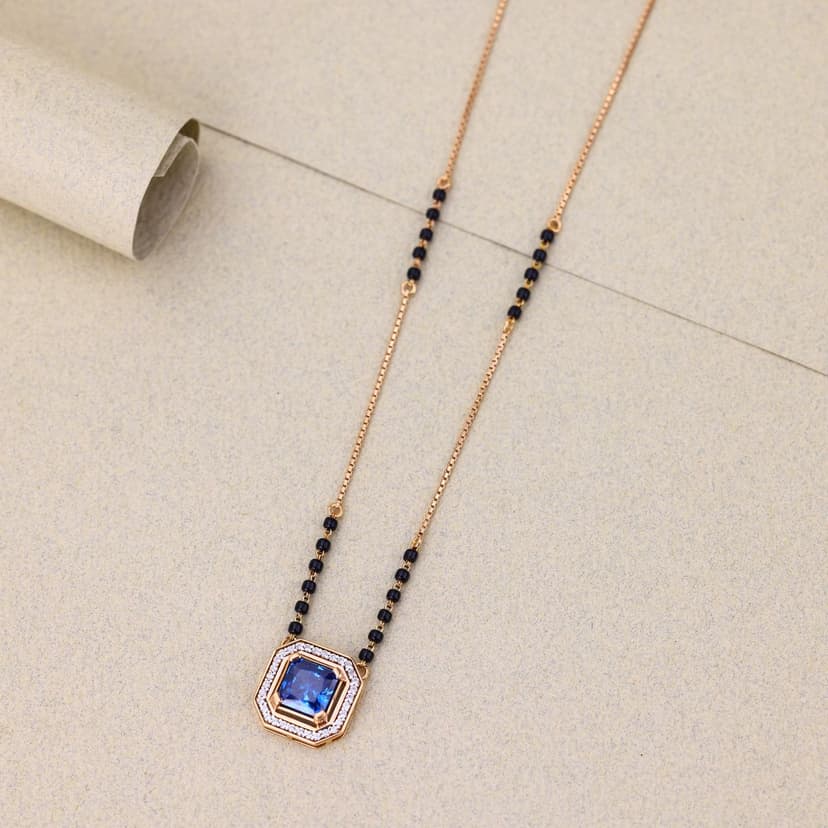 Zafielle Halo Frame Mangalsutra 18KT