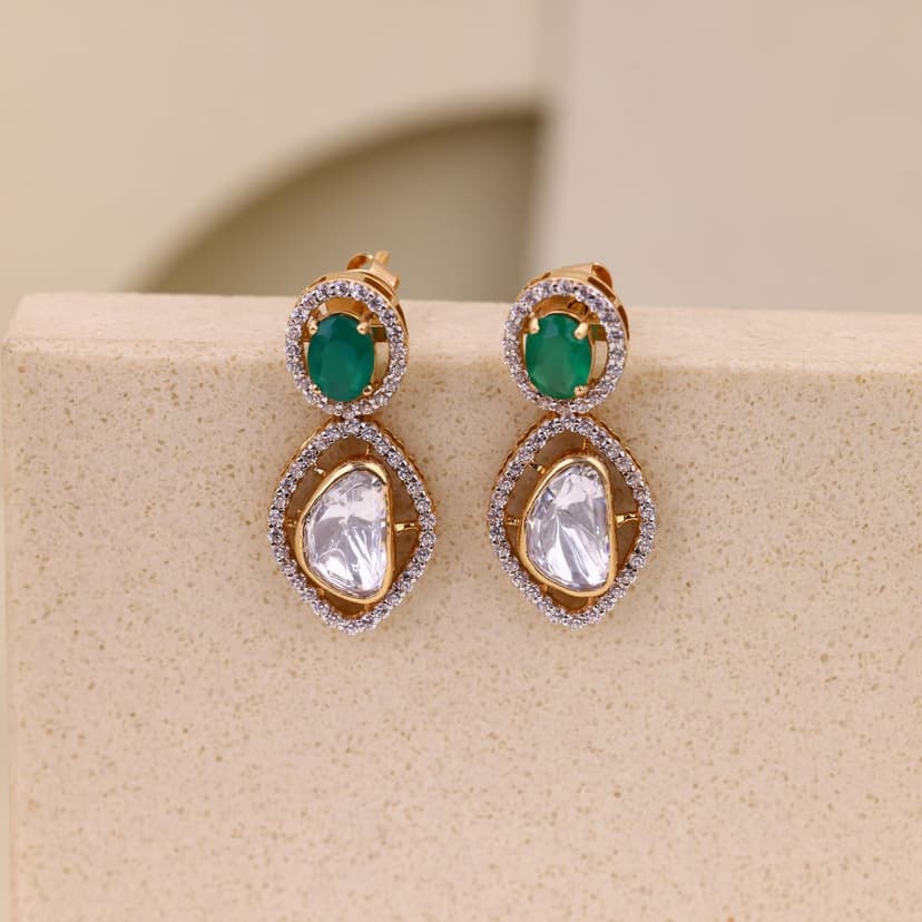 Vardelle Double Halo Earrings 18KT