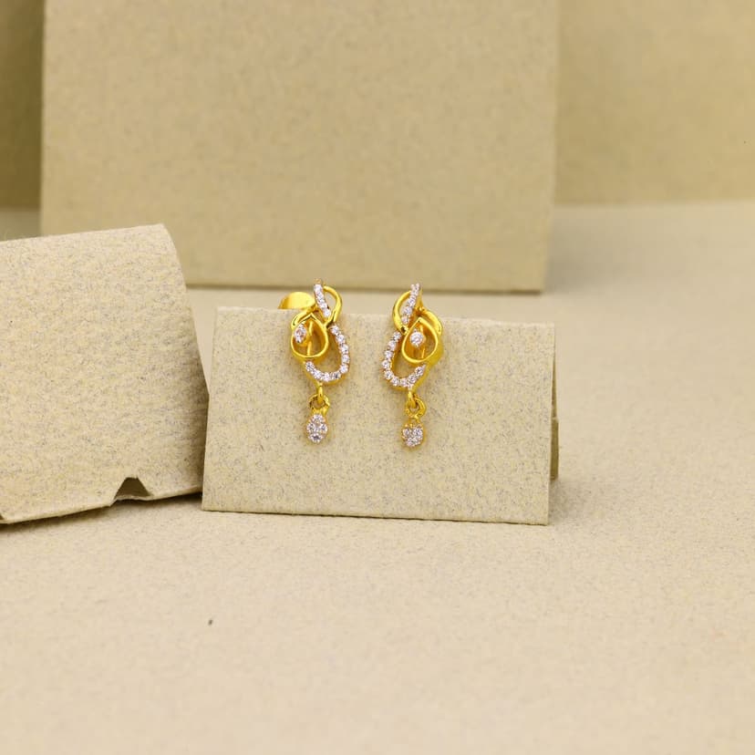 Serelia Twisted Loop Earrings 22KT