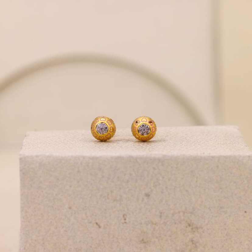 Corabelle Heart Bloom Earrings 22KT