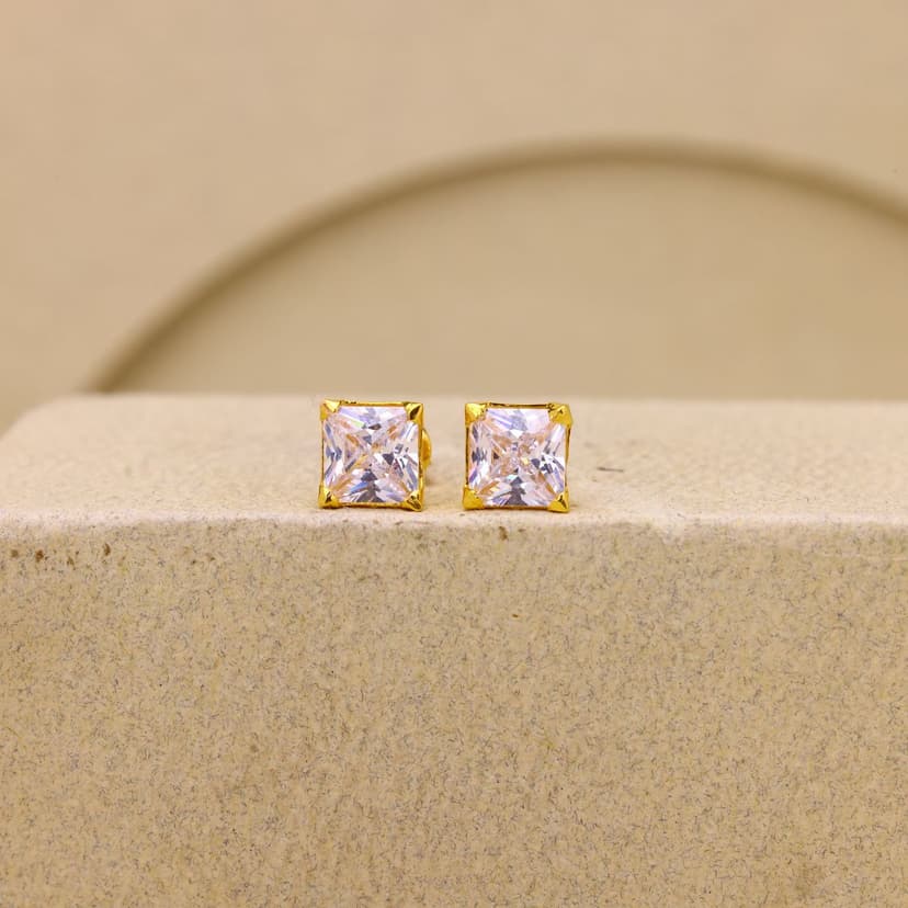 Evoria Square Studs 22KT
