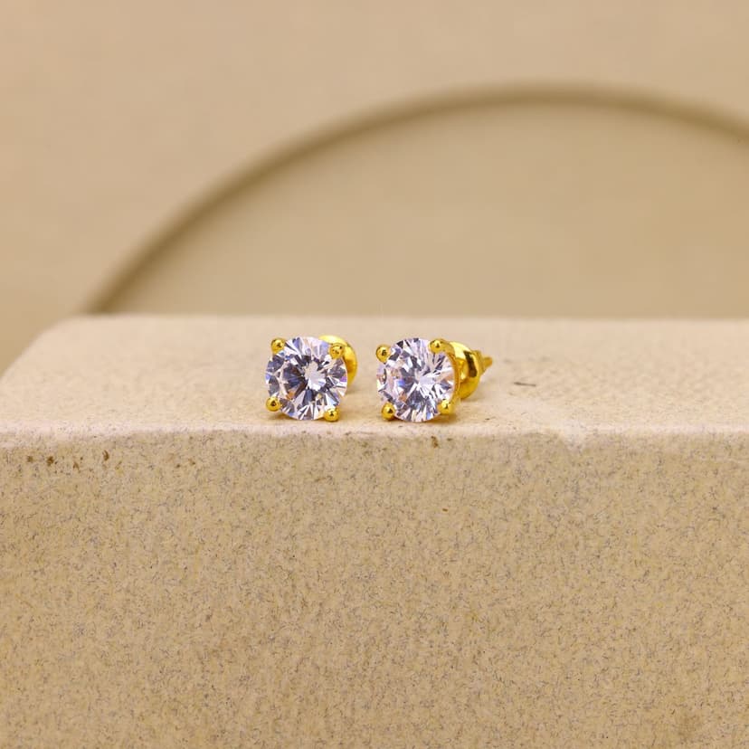Evarine Brilliant Studs 22KT