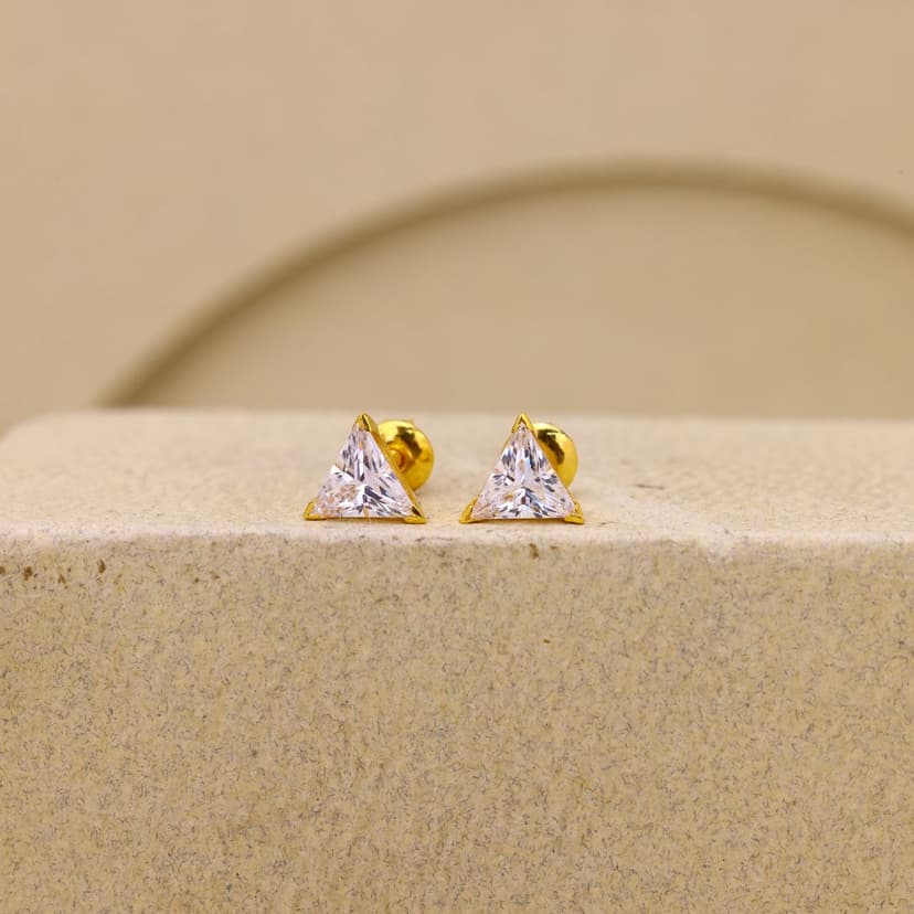Mirevelle Trillion Studs 22KT