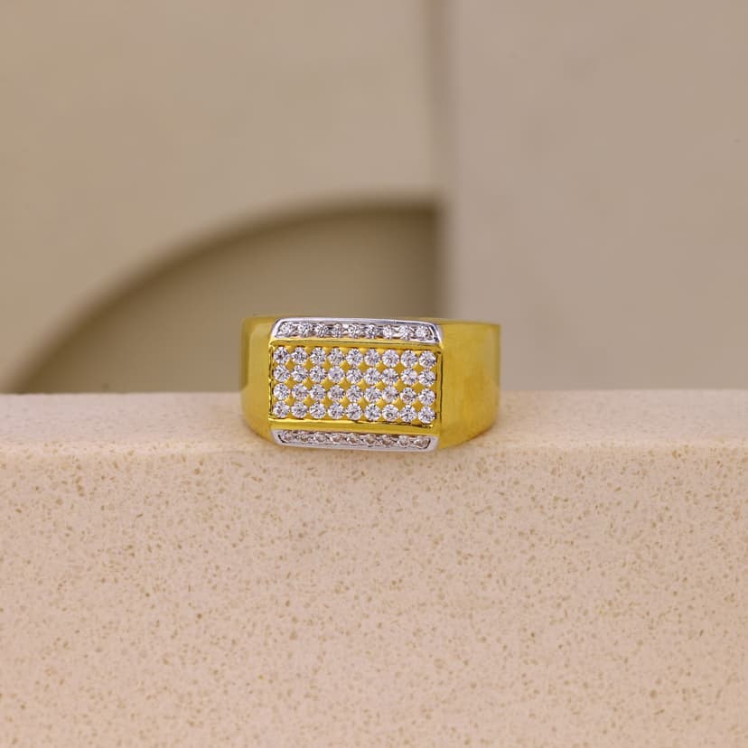 Valcrest Pavé Signet Ring 22KT