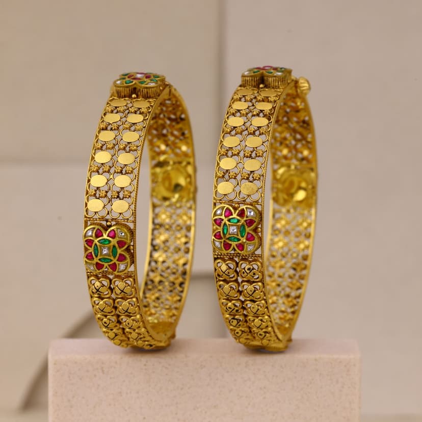Ratnakaari Antique Bangles 22KT