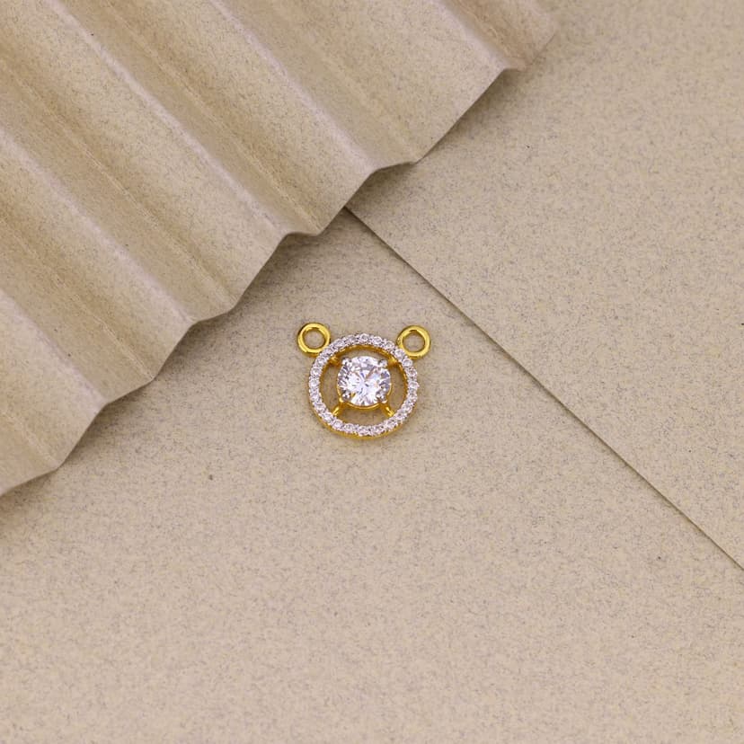 Orbella Open Circle Mangalsutra Pendant 22KT