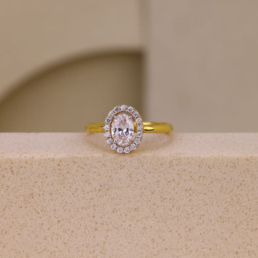 Celuné Oval Frame Ring 22KT