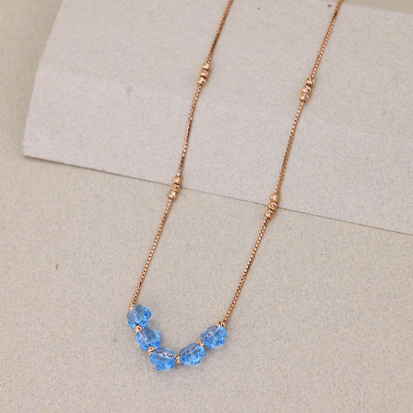 Lioravelle Crystal Arc Chain 18KT