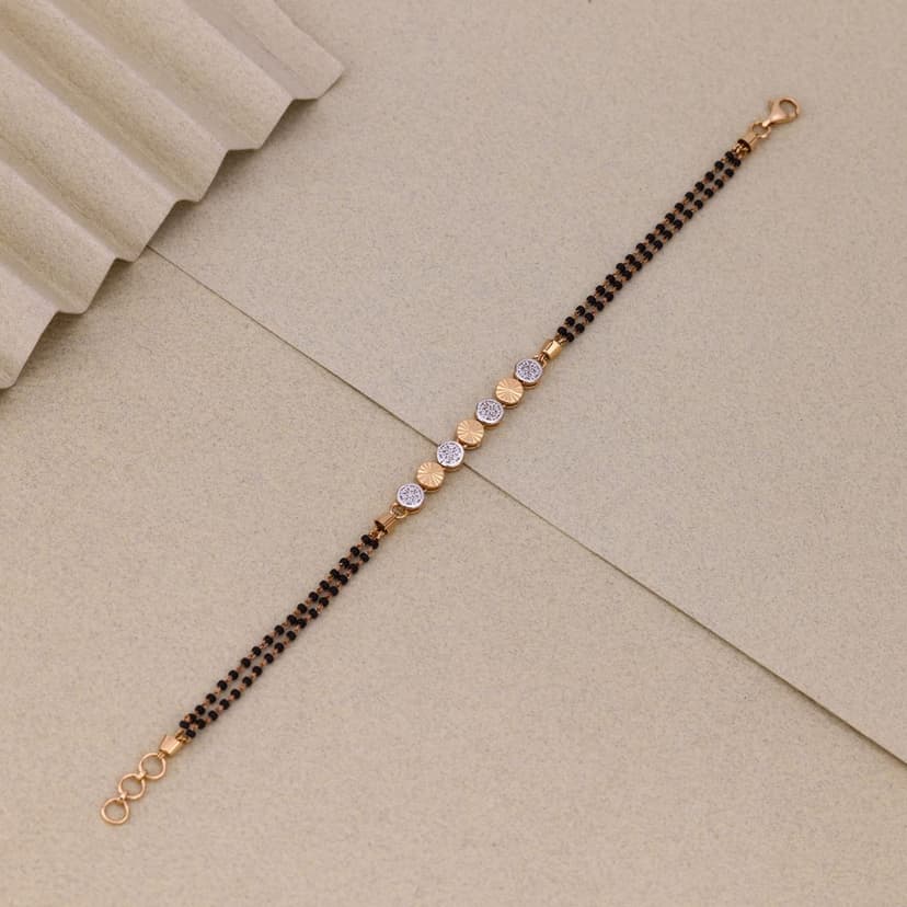 Avirelle Circular Harmony Mangalsutra Bracelet 18KT