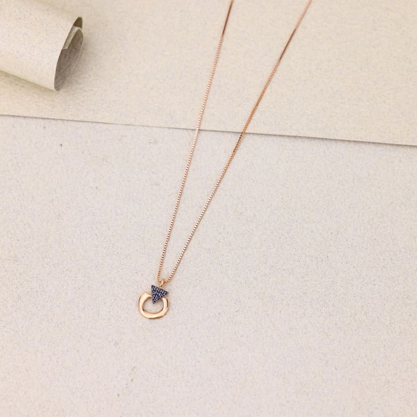 Trevienne Geometric Pendant Chain 18KT