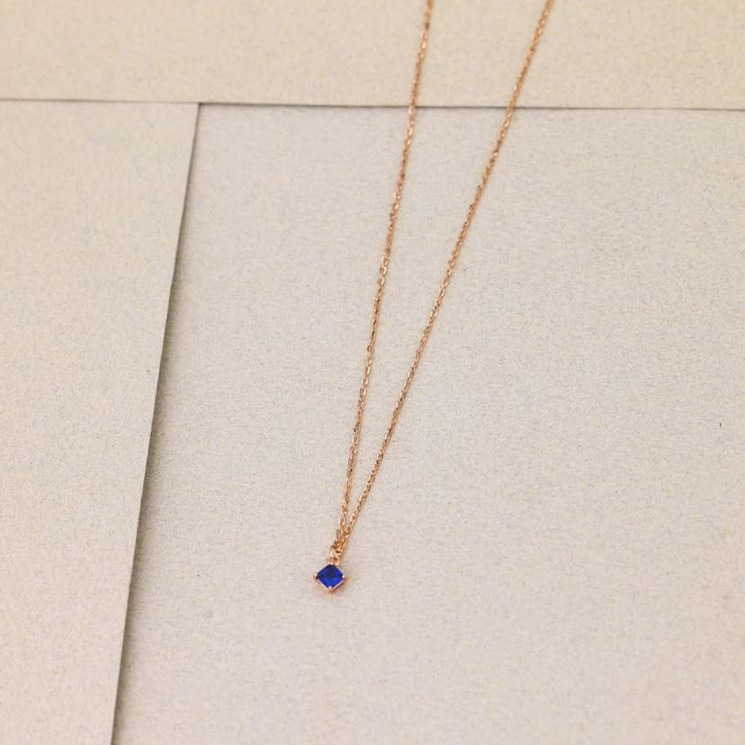 Sorelline Minimal Gem Pendant Chain 18KT
