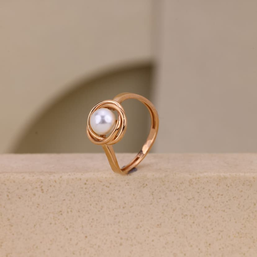 Lunoria Pearl Halo Ring 18KT