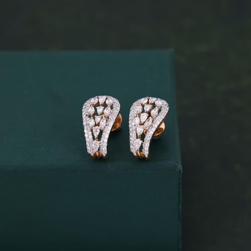Calyvora Real Diamond Earrings 14KT