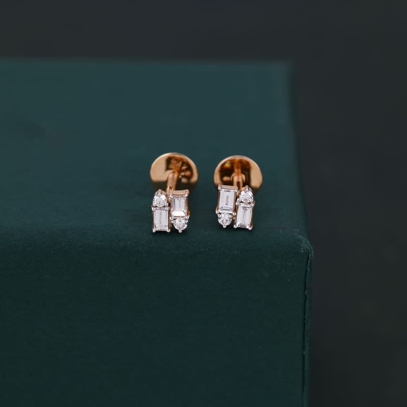 Virestra Real Diamond Earrings 14KT