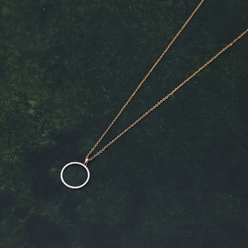 Orbelisse Real Diamond Chain Pendant 14KT