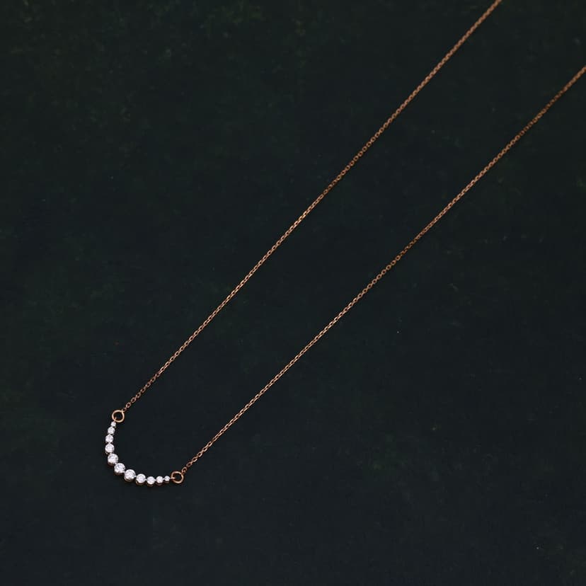Arcelisse Real Diamond Chain Pendant 14KT