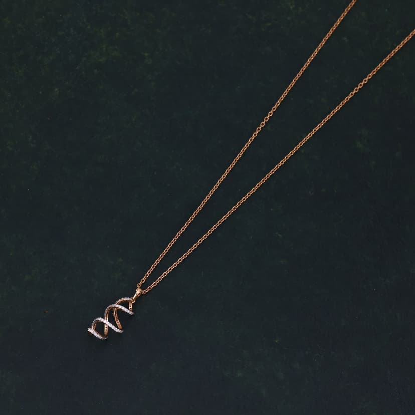 Helixara Real Diamond Chain Pendant 14KT