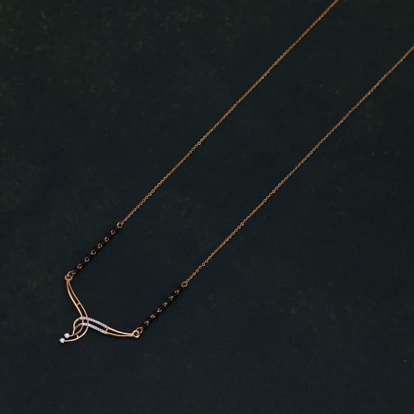 Aveloriah Real Diamond Mangalsutra 14KT