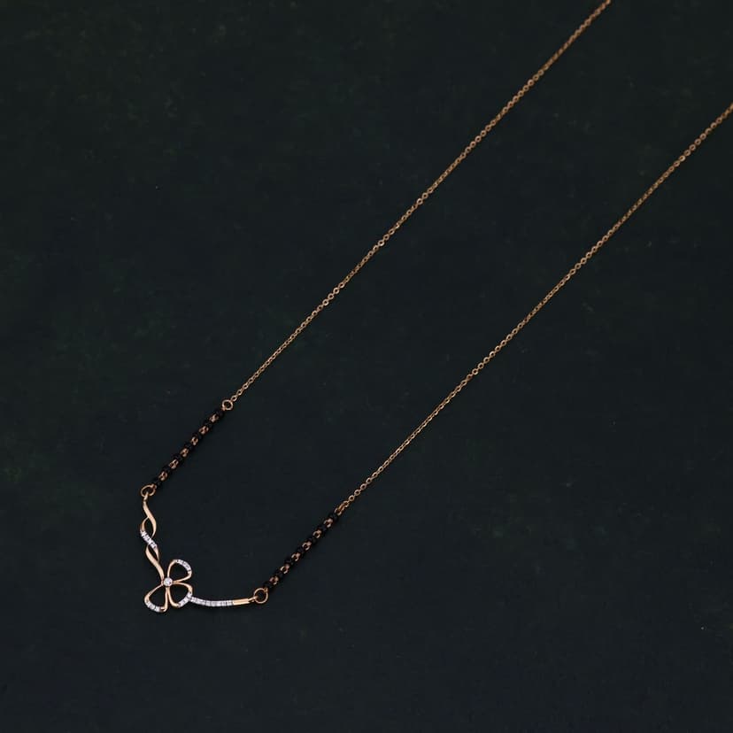 Petalorelle Real Diamond Mangalsutra 14KT