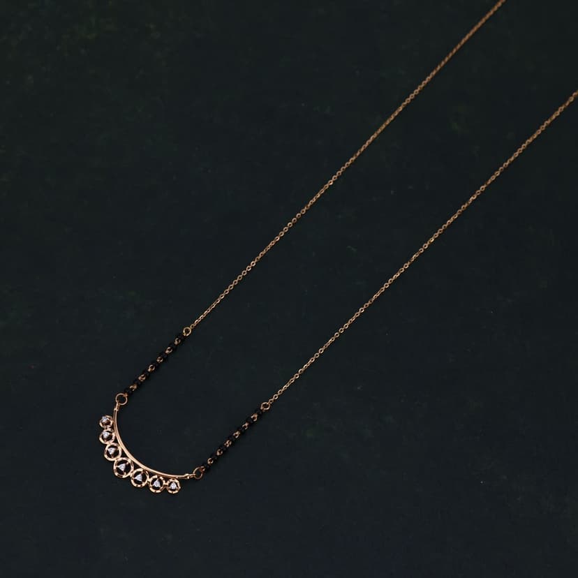 Cresmoria Real Diamond Mangalsutra 14KT