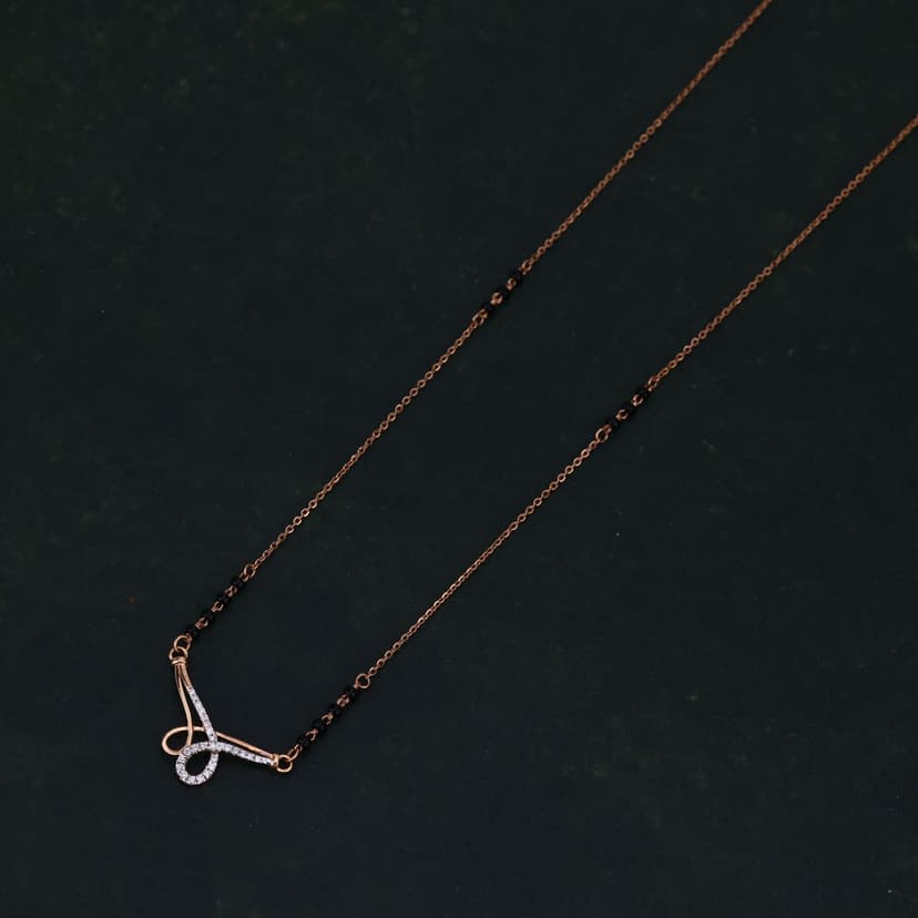 Infinoria Real Diamond Mangalsutra 14KT