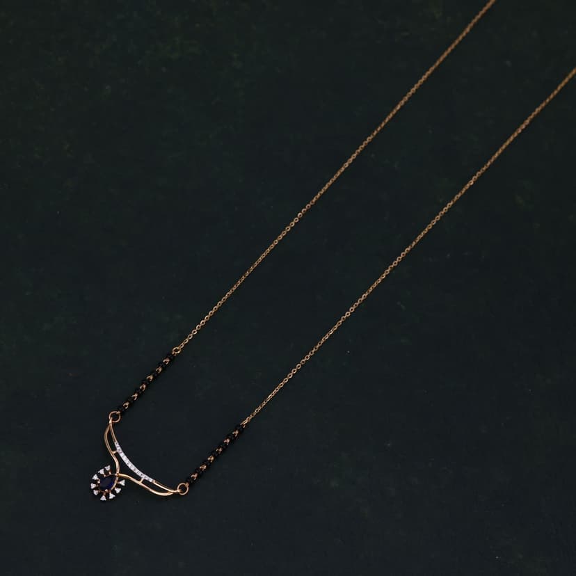 Sapphyrelle Real Diamond Mangalsutra 14KT