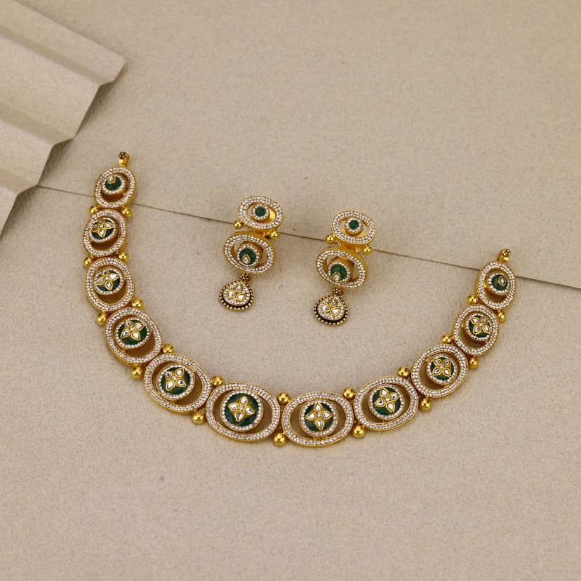 Aranyaka Viraasat Antique Necklace 22KT