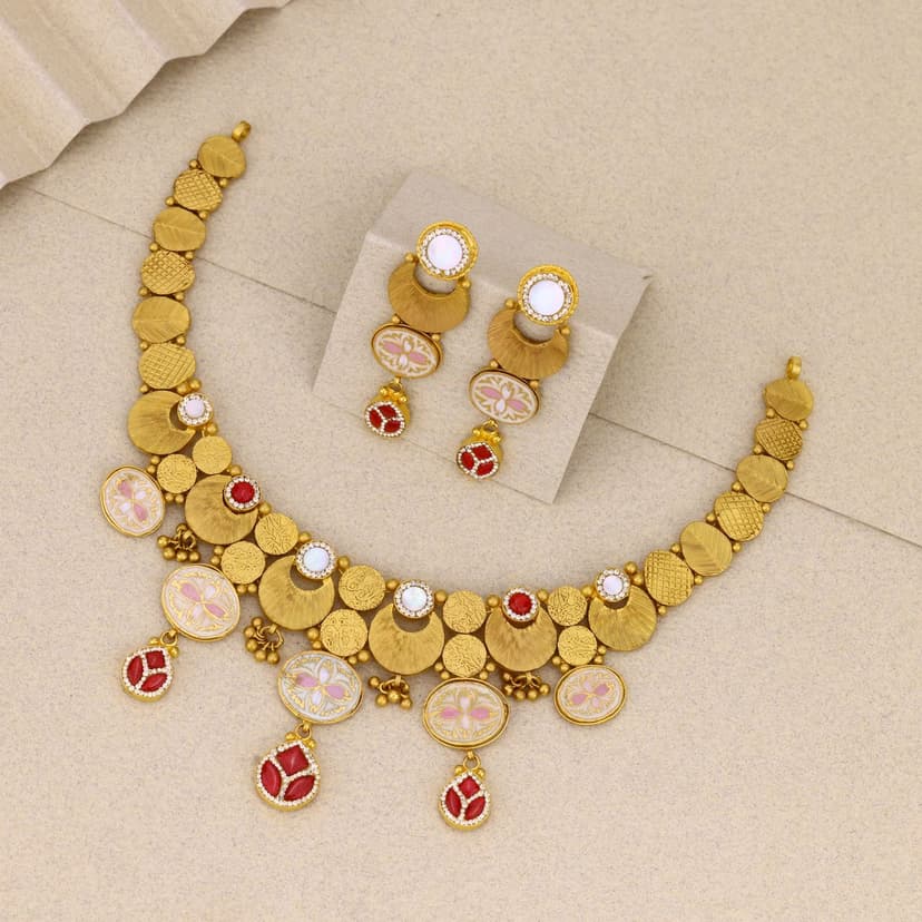 Vamika Antique Necklace 22KT