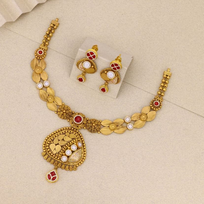 Ridhira Antique Necklace 22KT