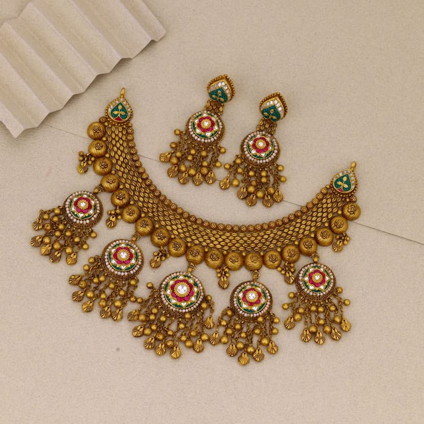 Rajratna Heritage Necklace 22KT