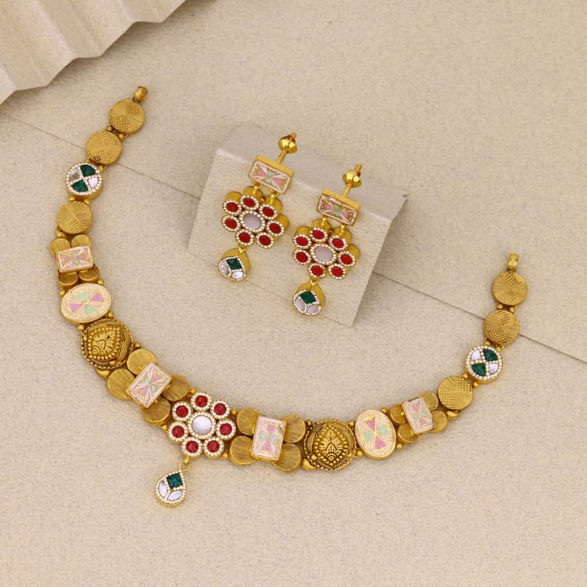 Raktmeen Antique Necklace 22KT