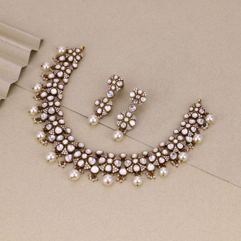 Pearlovienne Victorian Necklace 18KT