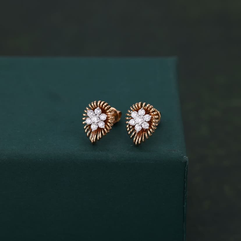 Rovixal Real Diamond Earrings 14KT