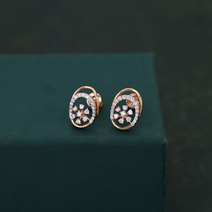 Orvielle Real Diamond Earrings 14KT