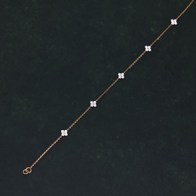 Elunara Real Diamond Bracelet 14KT