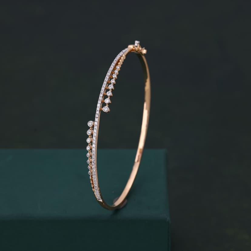 Lunethra Real Diamond Kada 14KT