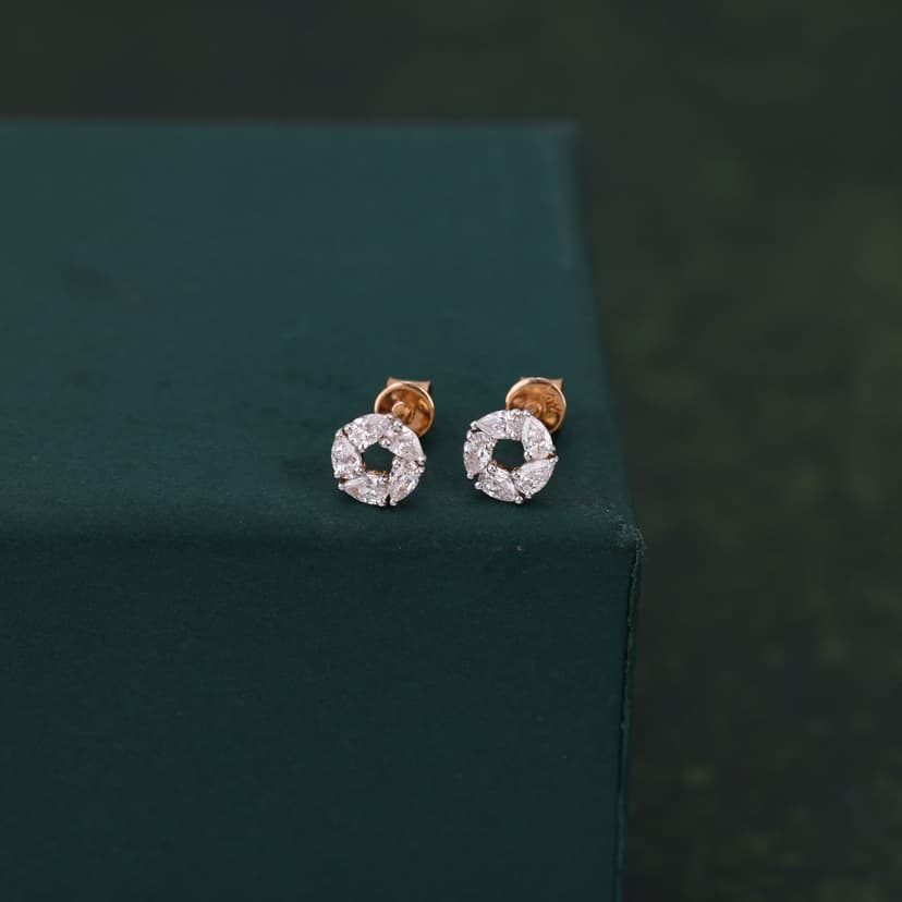 Perevia Real Diamond Earrings 14KT