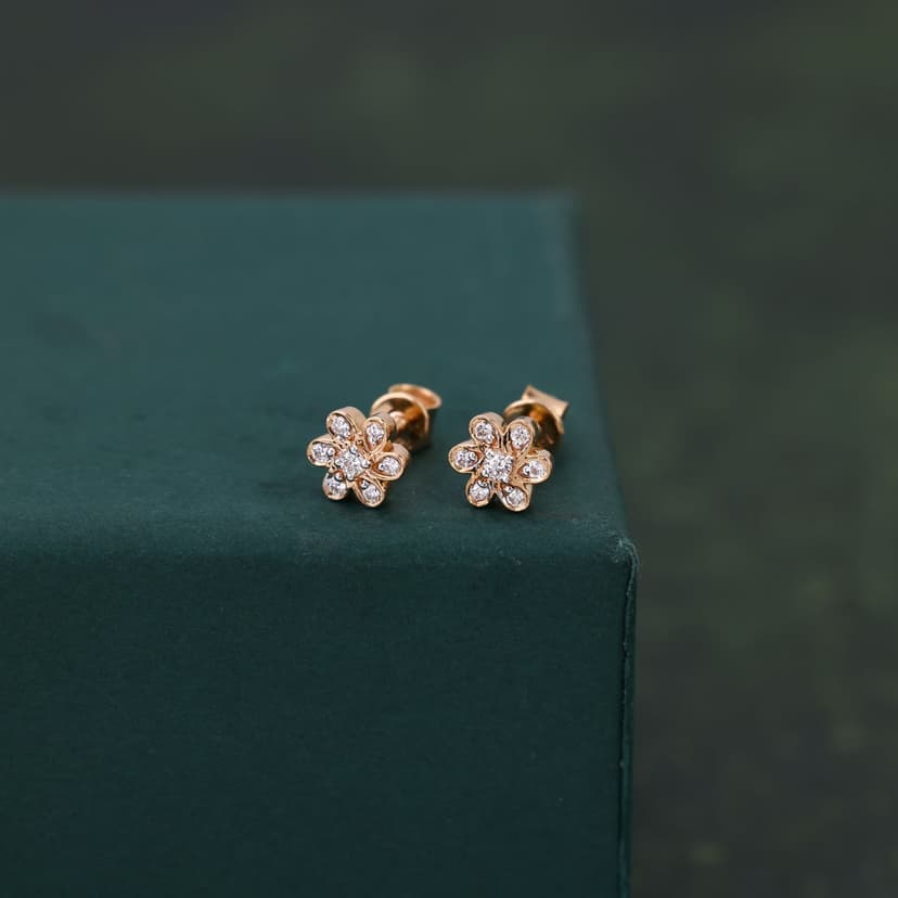 Zyphera Real Diamond Earrings 14KT