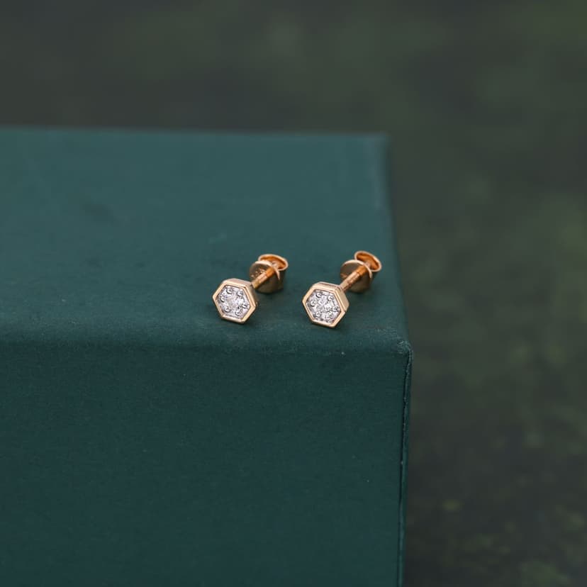 Hexira Real Diamond Earrings 14KT