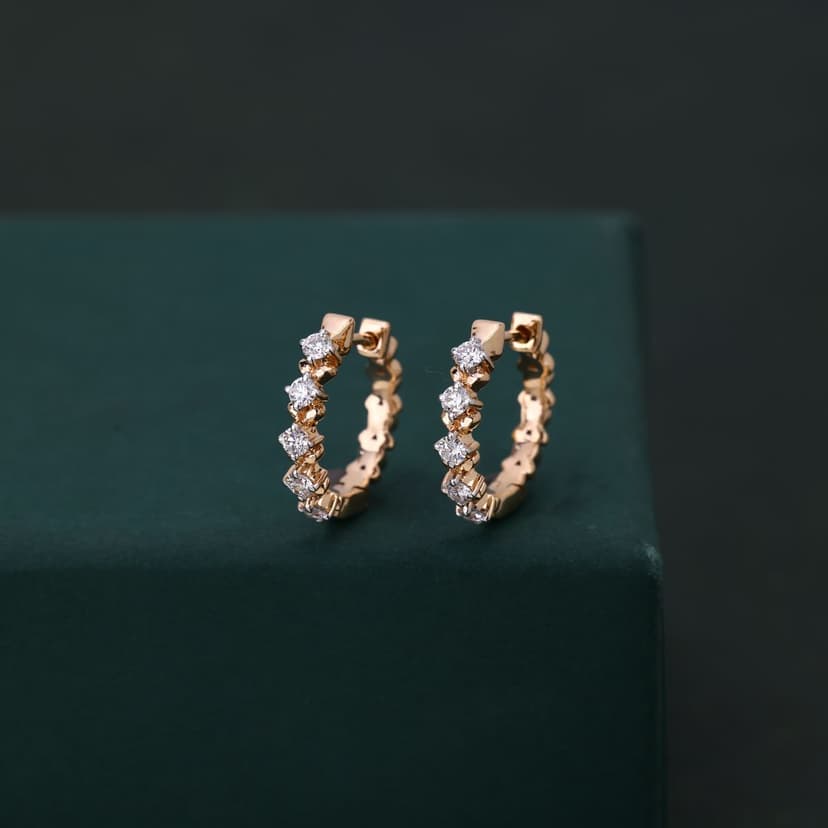 Kryvion Real Diamond Earrings 14KT