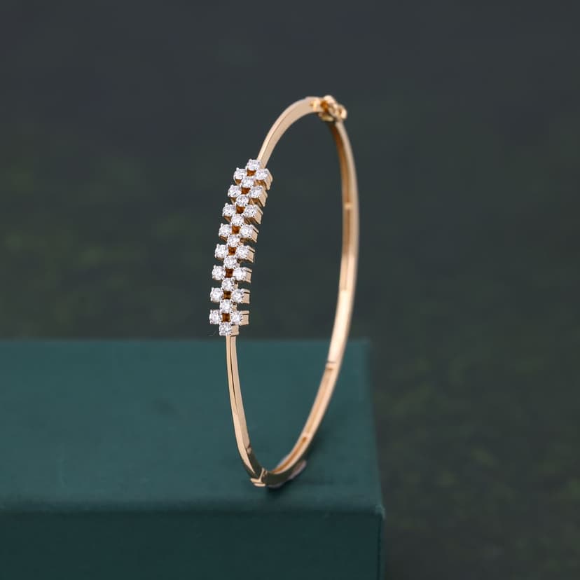 Orivexa Real Diamond Kada 14KT