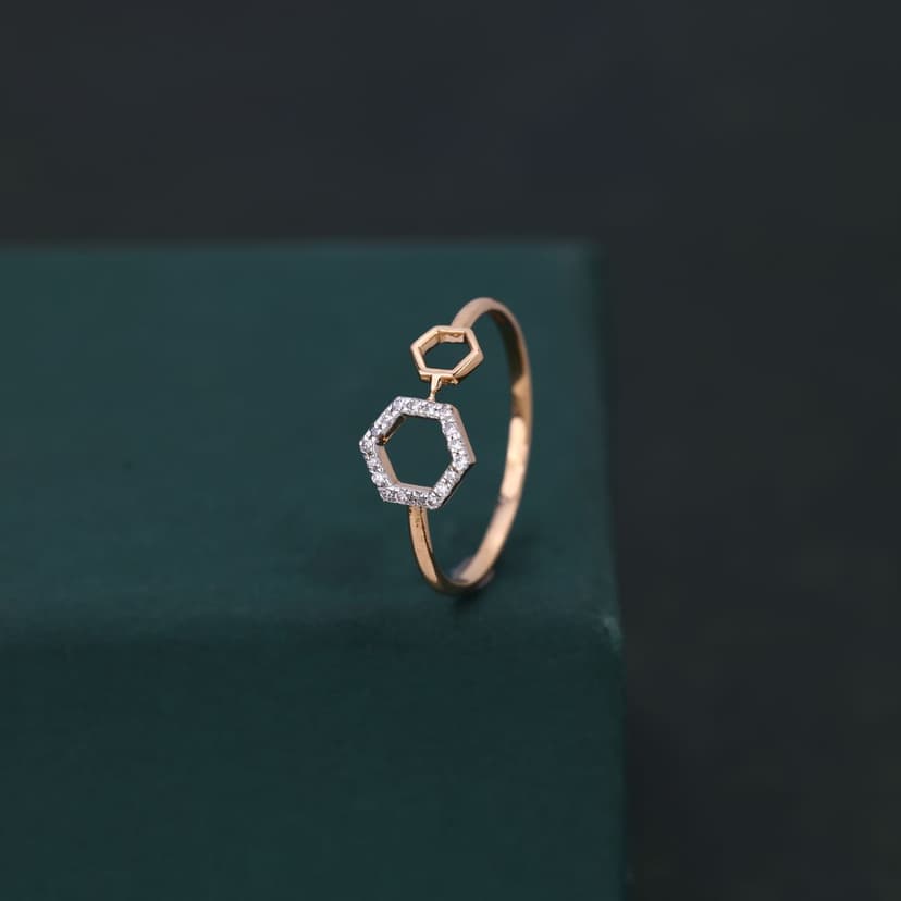 Geovelle Real Diamond Ring 14KT