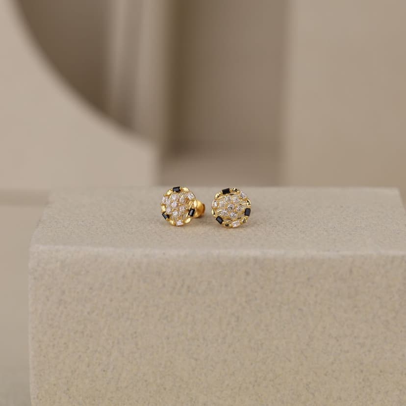 Obsidiora Earrings 18KT