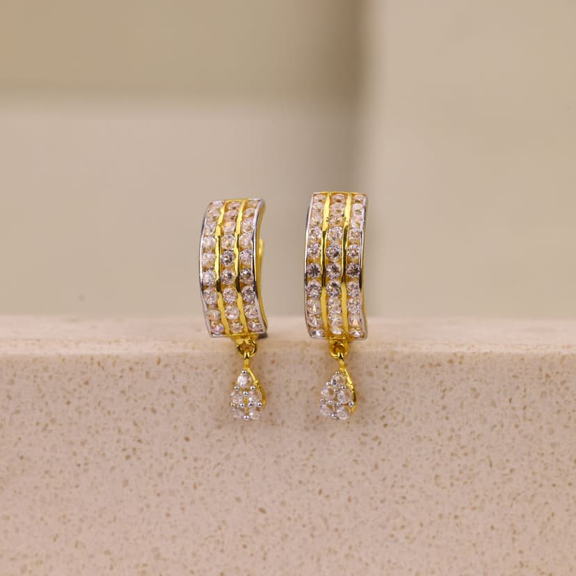 Alverie Triple Crystal Bali 18KT